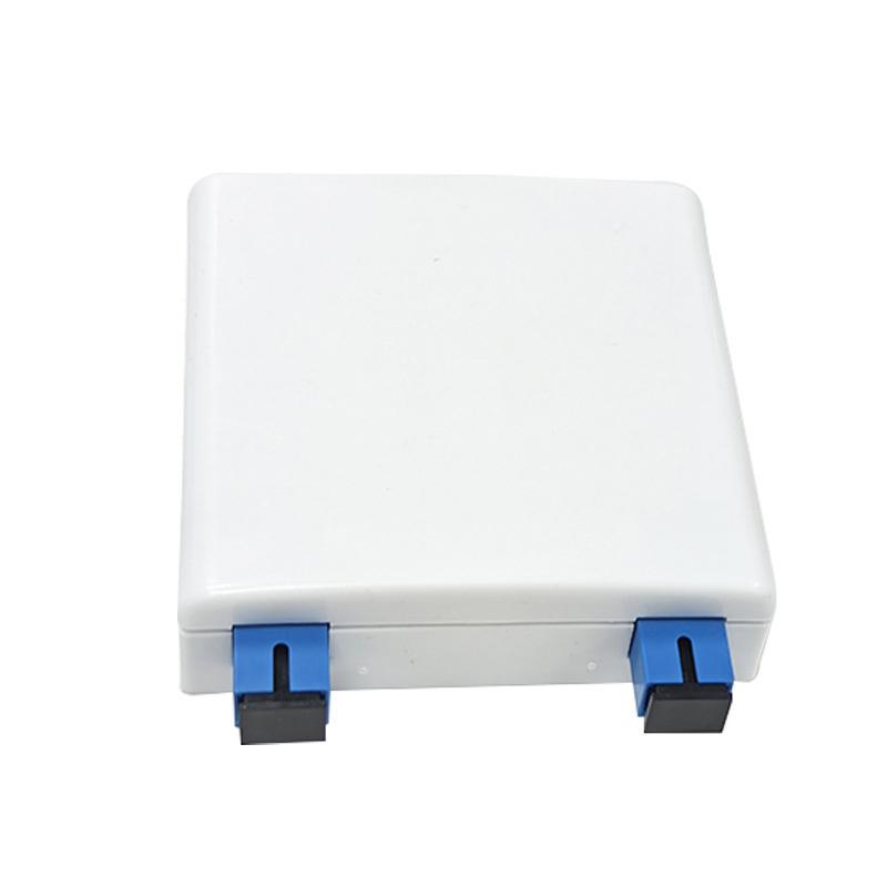 2-Port Terminalboks Type 86 ABS Optisk Terminal Forgreningsboks Hvid Plast Fiberoptisk Splejseboks Med Adaptere