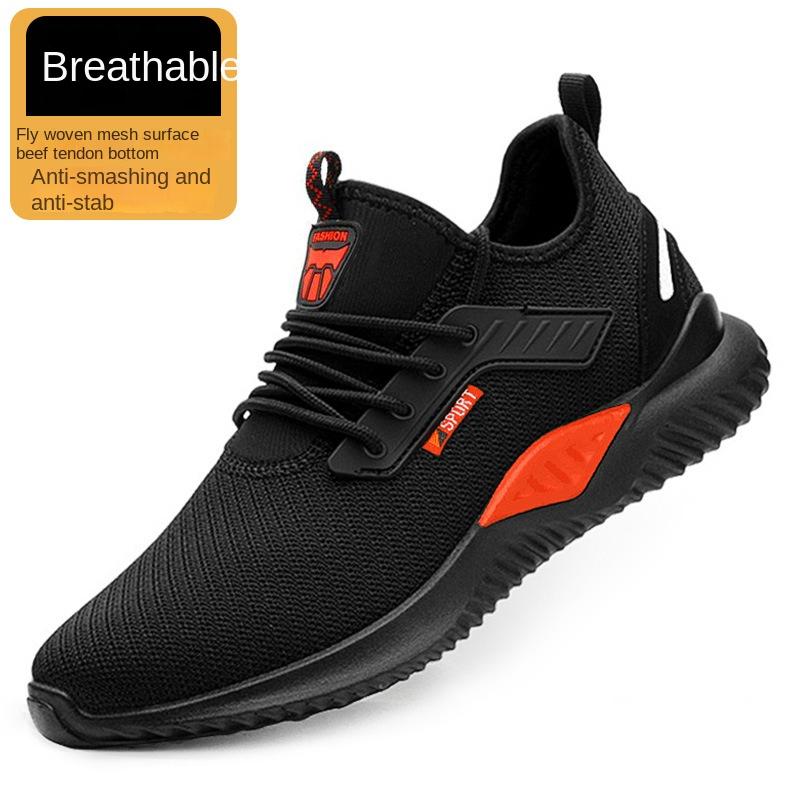 Labor Insurance Shoes for Men, Summer Breathable Work Shoes, Anti-smashing and Anti-piercing, Steel Bag Head Safety Shoes