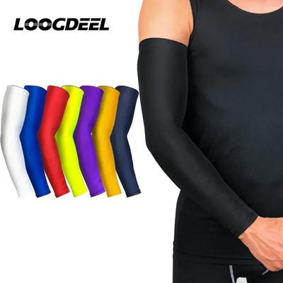 Loogdeel Basketball Arm Sleeve 1Pcs Quick Dry UV Protection Running Support Arm Warmers Fitness Elbow Pad