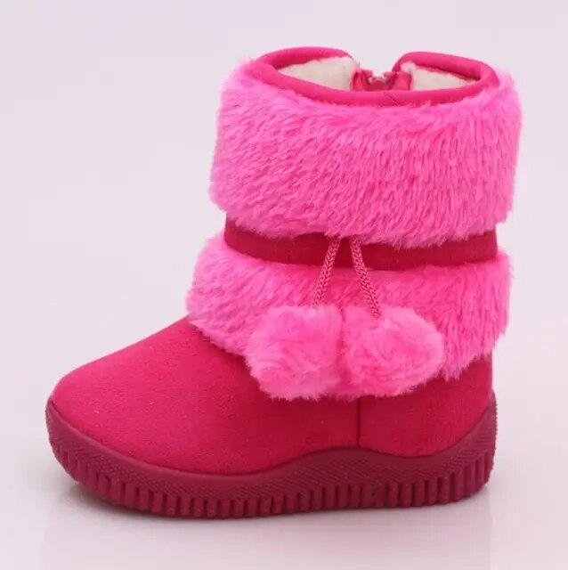 

Зимние сапоги для девочек, зимние удобные толстые теплые детские ботинки, толстые детские осенние милые ботинки для мальчиков, обувь принцессы 22 красный