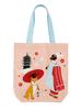 FRIENDSHILL'S CHARACTER A4 Tote Bag, Sakuramaikoshibata, Pink, BW-299-136