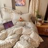 Pastoral Small Floral Class A Cotton Double-Layer Yarn, Girl'S Heart Is Soft And Waxy Pure Cotton Lace Quilt Cover 3-Piece Set Of Sheets