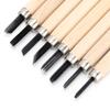 8pcs High Manganese Steel Wood Carving Tool Wooden Handle Woodworking Gouges  Woodworking DIY