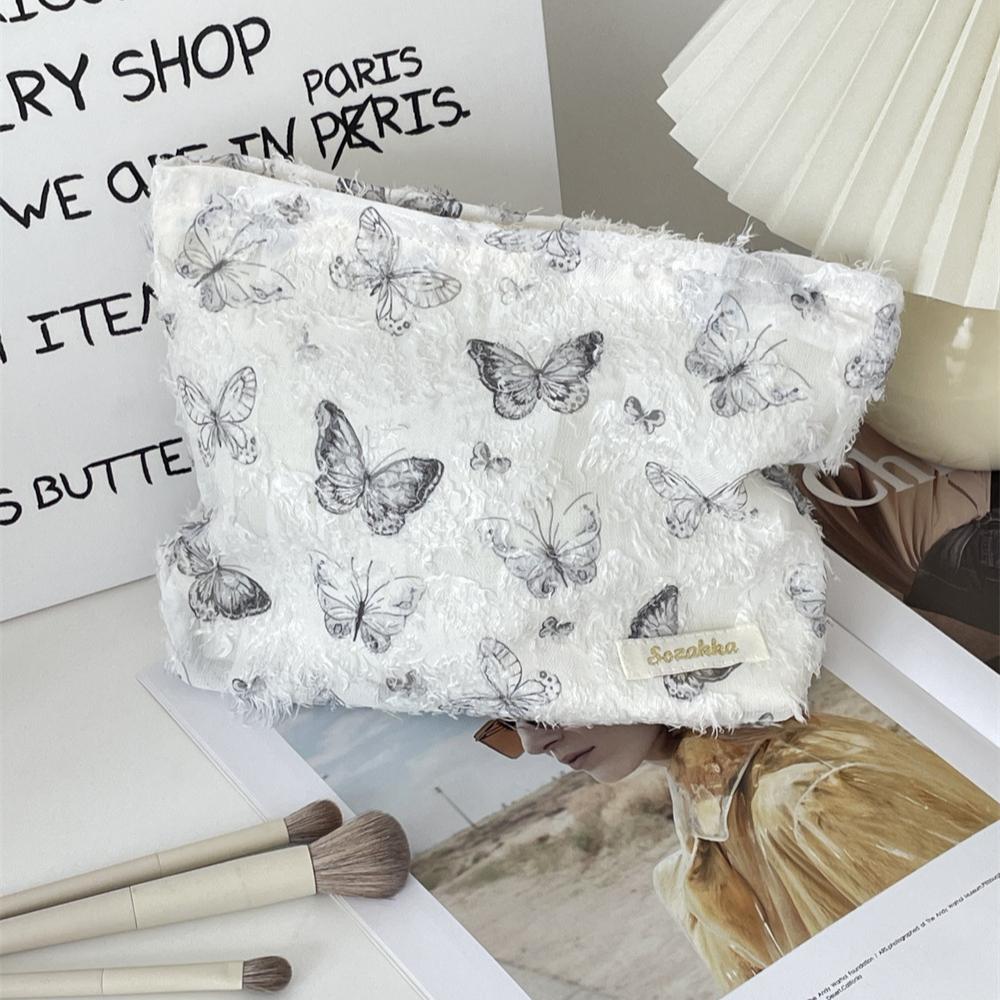 New Ins Butterfly Makeup Bags Women Cosmetic Bag Large Capacity Makeup Pouch Female Clutch Bag Travel Make Up Organizer Bag