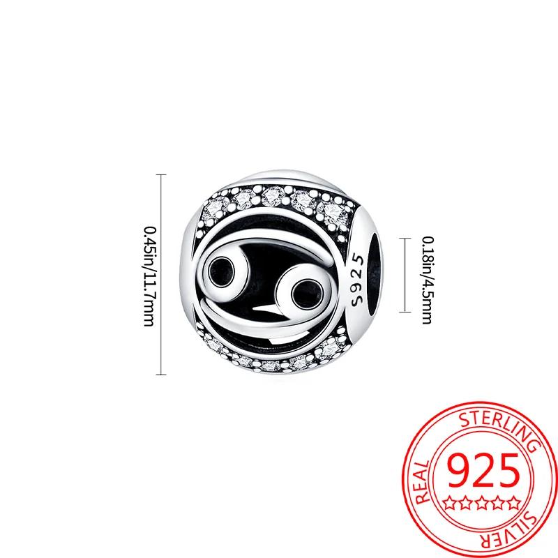 Copper 12 Constellations Collection Luminous Charm Bead Charms Star Shape Bead Compatible With Authentic Bracelets Do It Yourself Fine Jewellery Festi