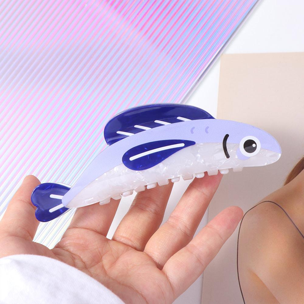 Geometry Ocean Sardine Hair Clip Hairpin Plastic Grab Clip Creative Large Hair Claw  Party