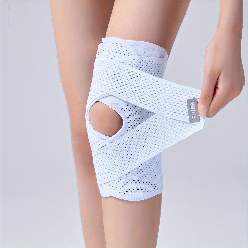 Elastic Strap Sports Knee Brace, Unisex Breathable Polyester Knee Support for Fitness, Basketball & All Outdoor Activities