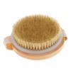 KWEL Wooden Bath Brush for Dry Brushing | Wet and Dry Bath Brush for Cellulite and Lymphatic, Suitable for All Skin Types (Round) Pack of 1