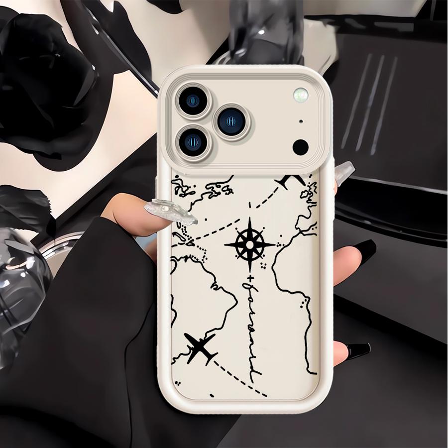 Airplane Route Case for Apple iPhone 17 Pro Max XS 12 16 XR 16e Air 14 Plus 13 Mini 11 15 Phone Cover