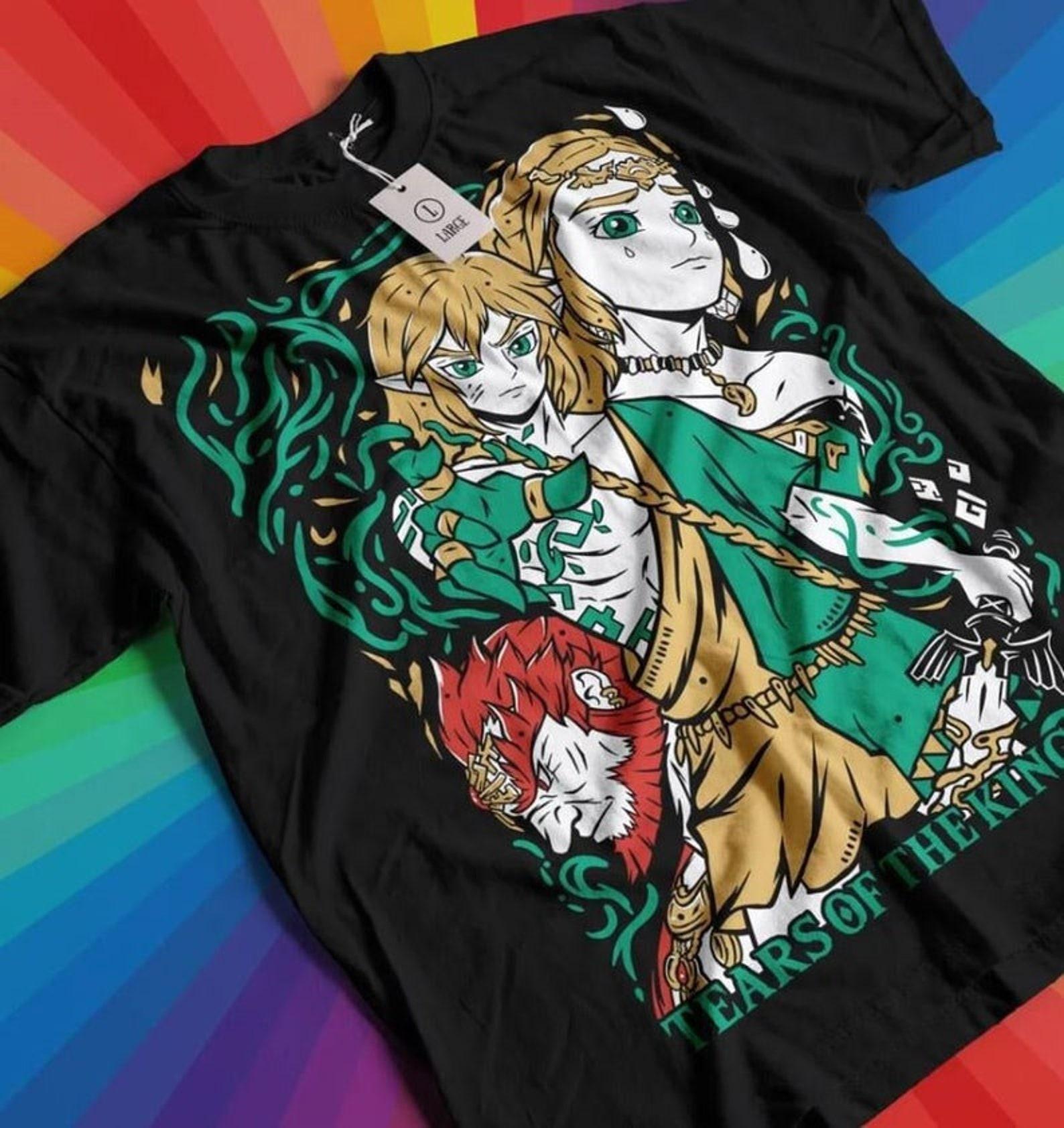 Legend of Zelda Link Shirt - Zelda shirt- Zelda gift- Triforce Tshirt - Hylian Crest Shirt - Zelda T-shirt, Zelda Gift, Zelda Gifts M