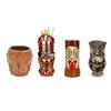 Tiki hrnky Keramické havajské hrnky na párty Luau Nádobí na pití, roztomilé skleničky na exotické koktejly, Tiki bar