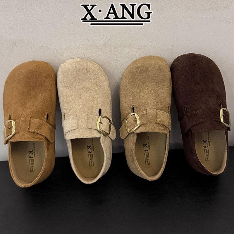 Cowhide version inner height-increasing women's shoes all-inclusive autumn new one-pedal single shoes casual child