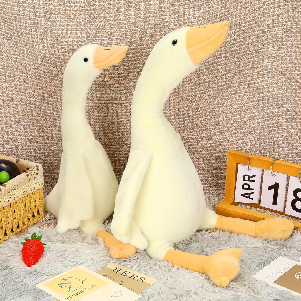 One Silly Goose Stuffed Animal, 19.7 Inch Soft Goose Doll Plush Toy Hugging Pillow, Cute Duck Stuffed Animal, Goose Stuffed Plush Toys Gifts for Kids