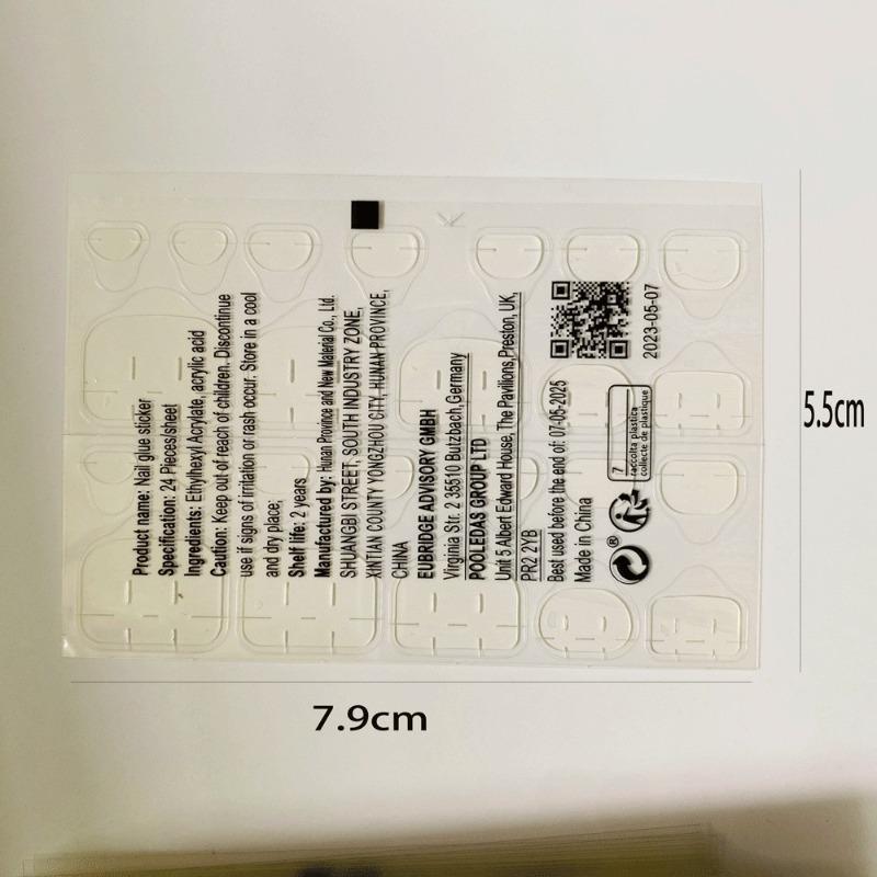 Colla Gelatina Designata Foglio per Unghie dei Piedi Adesivo Nastro Biadesivo Sticker per Unghie Prodotto Finito per Nail Art