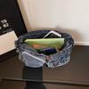 Multi-Pocket Denim Bag Large Capacity Retro Commuter Shoulder Bag