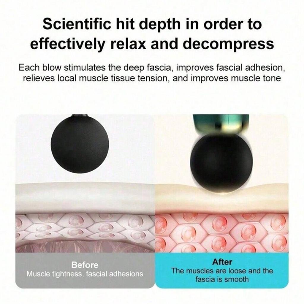 Pistolet de Massage Fascial Portable Électrique à Percussion Masseur Maison Multifonctionnel Relaxation Musculaire Mini Équipement de Fitness