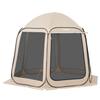 Screen House Zelt, 3030 x 2650 x 2300 mm, 4-8 Personen Pop-Up Screen Zelt mit erweiterter Markise, Tragbares abgeschirmtes Überdach mit Tragetasche, Netzgewebe