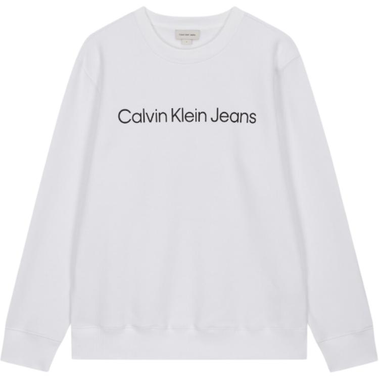 

Calvin Klein Letter Blend Long Sleeve Sweatshirt Men sweatshirt White J326967YAF M