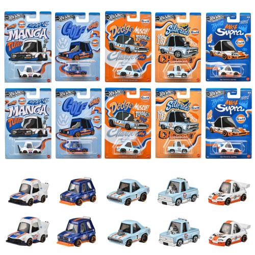 

Hot Wheels Theme Automotive Assortment - Noppo Gulf Racing 10-Car Box, Vehicle Toys, Mini Cars, Ages 3+, Multi-Purpose, 987L-GDG44