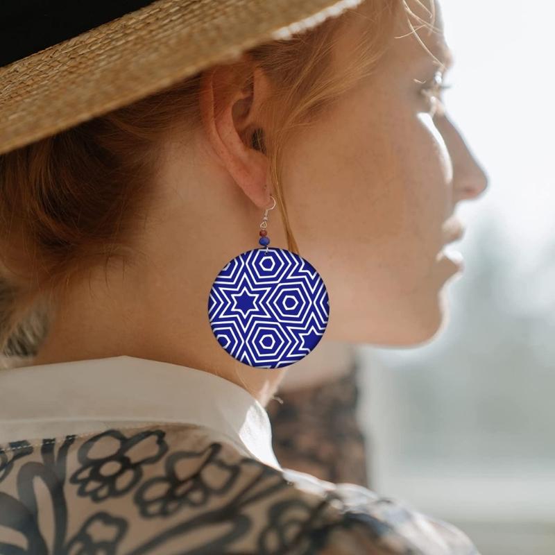 Clay Templates Flower Style No-Adhesive Silk Screen Printing Templates Reused Templates Transfer for Earring Making