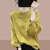 Autumn Cotton Lantern-sleeved Long-sleeved T-shirt Women's Korean Loose Age-reducing Blouse Retro Pleated Bottoming Shirt T-shirt