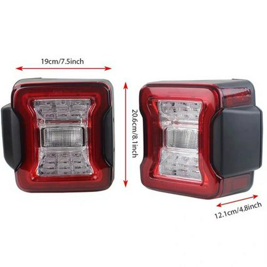 Светодиодные задние фонари для Jeep JK/JL Модели 07-25 - Внедорожные Белые 07-17 JK to JL US