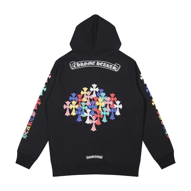 Chrome Heart Pure Cotton Terry Zip-Up Hoodie with Hood