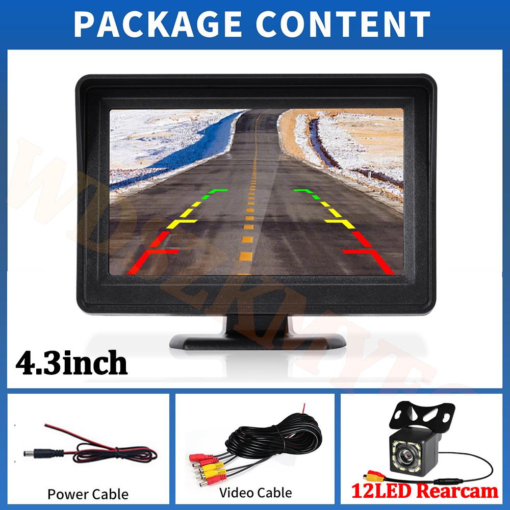 4.3Inch Monitor Screen Reversing Camera for Car Night Vision Rear View Camera for Vehicle Dvr Parking System Easy Installation