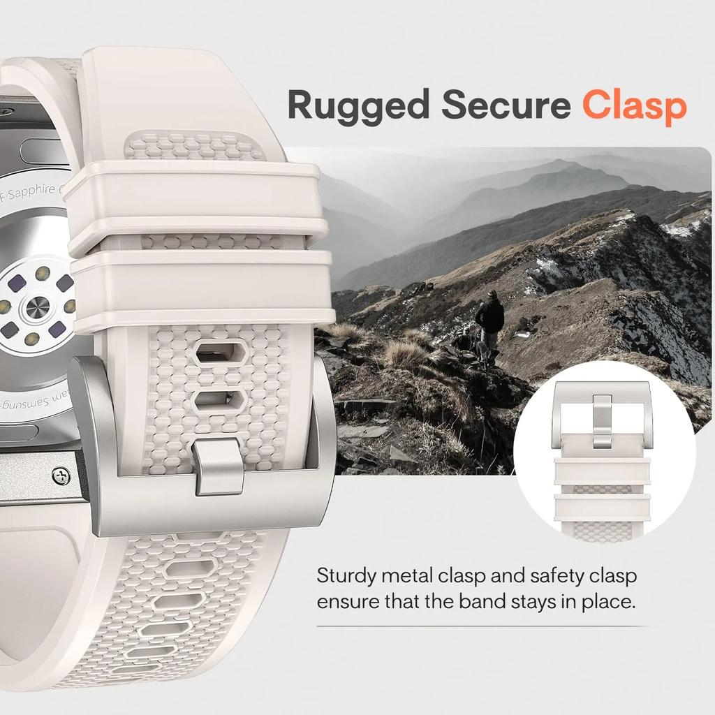 Inga glipor Mjukt gummiband För Samsung Galaxy Watch Ultra 47mm Öglarem För Galaxy Ultra 47MM Sportarmband Correa