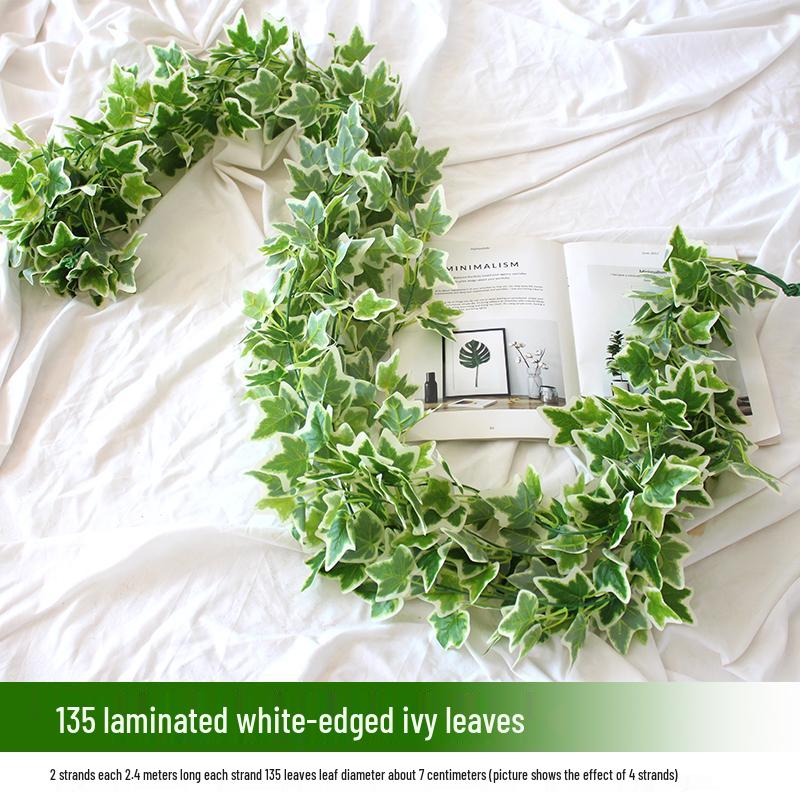 Rattan Pothos Artificial Leaf Vine for Indoor AC and Water Pipe Decoration