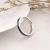 Gel-like Black & White Titanium Steel Women's Ring: Luxury Index Finger Band