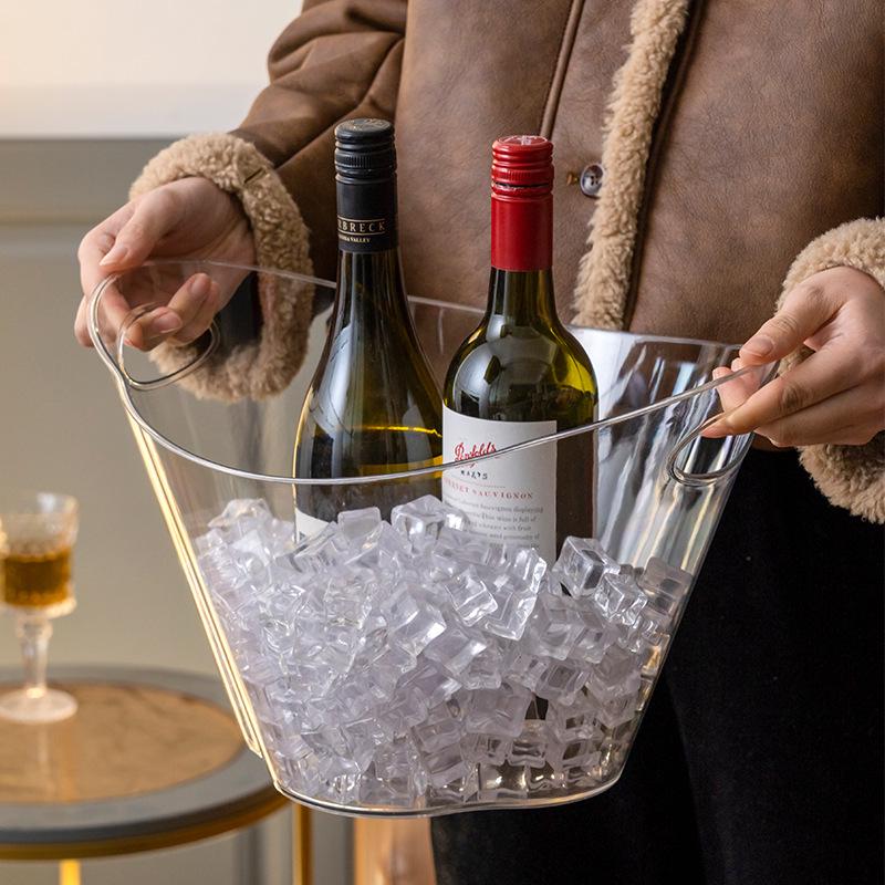 Ice Bucket Bar: Red Wine & Beer Multi-purpose Storage for Fruits, Vegetables, and Camping.
