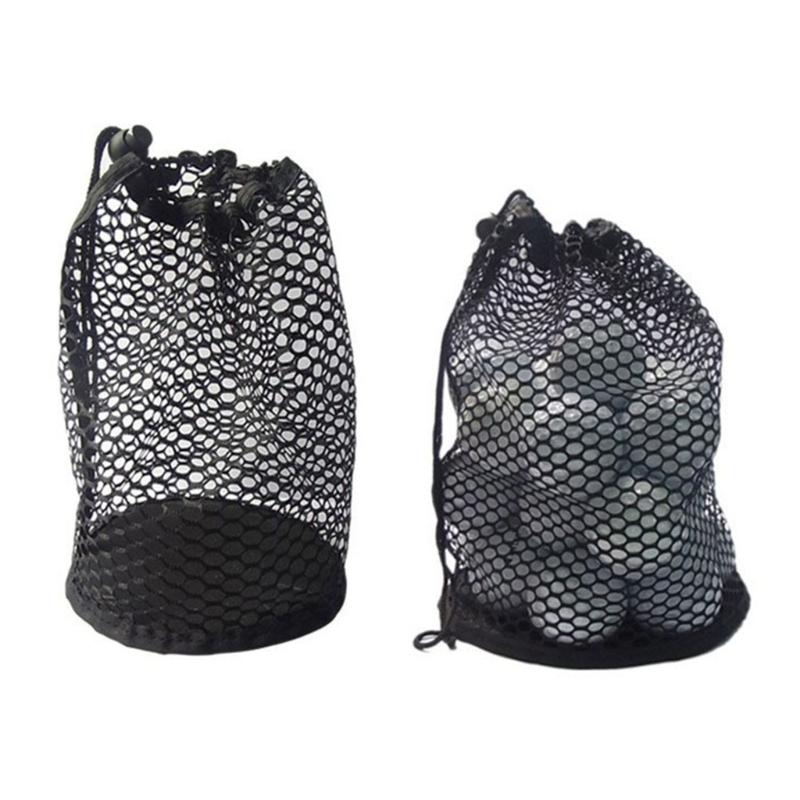 3 Piece/set Lightweight Nylon Mesh Golf Ball Bags Storage Organiser Case for Organized Storage and Adjustable Strap