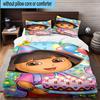 3PCS The Explorer Do-ra Adventure 3pcs Bedding,Including 3PCS Duvet Cover And 2pcs Pillowcases Perfect for Christmas,Ideal for Bedroom, Dormitory