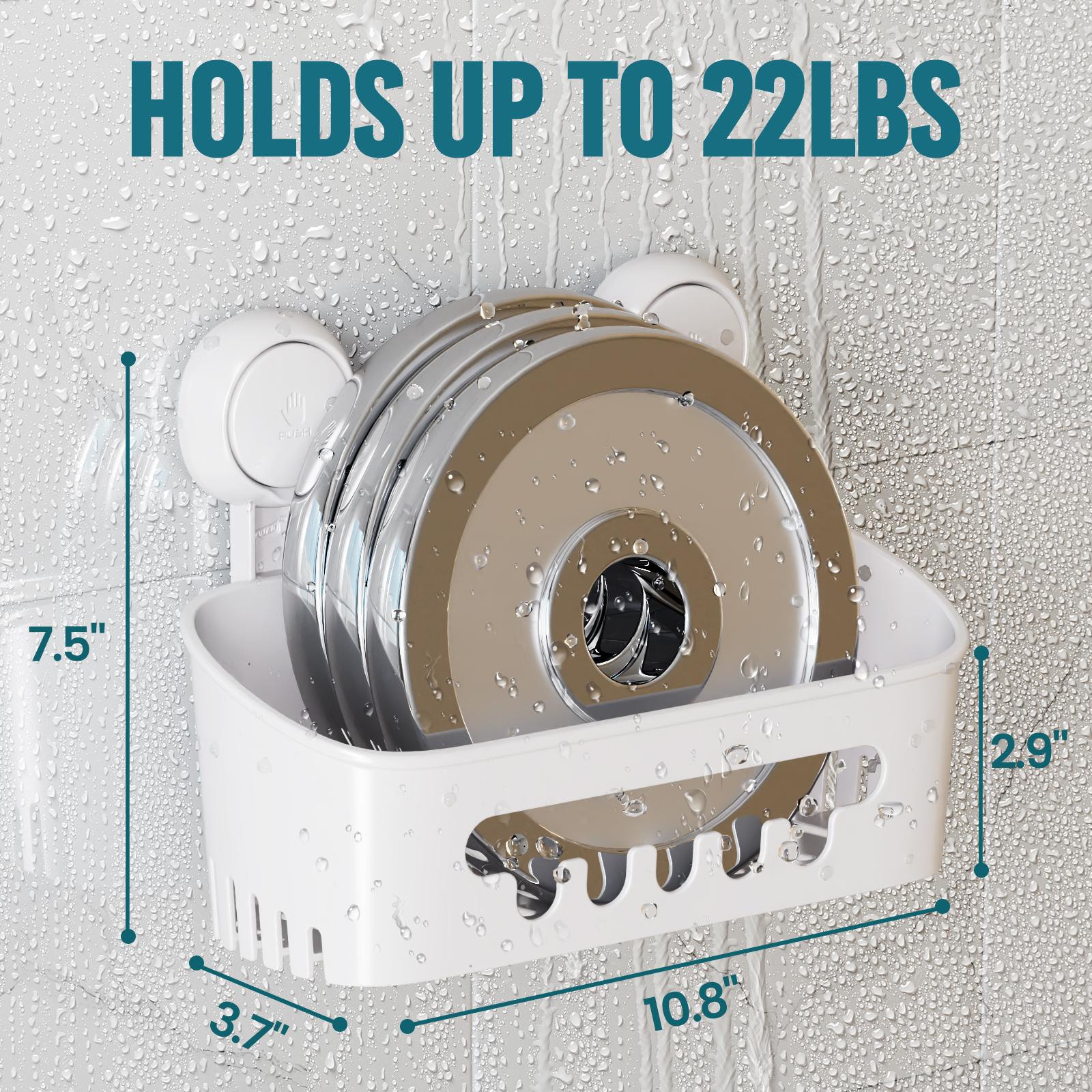 

TAILI Угловая полка для душа на присосках, без сверления, съемная корзина для душа, мощные присоски, органайзер для ванной комнаты, полка для душа