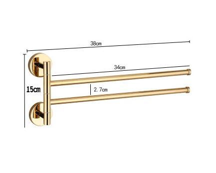 

Brief 2-6 Swivel Towel Bars Copper Wall Mounted Bathroom Towel Rail Rack Bathroom Towel Holder Gold Towel Hanger Brass