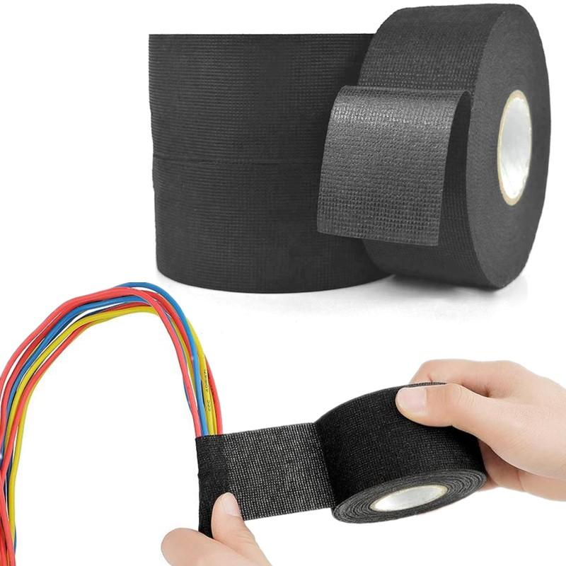 9/15/25/32/38/50Mm Electrical Insulating Heat Resistant Harness Tape Car Cable Harness Wiring Loom Protection Waterproof Tape