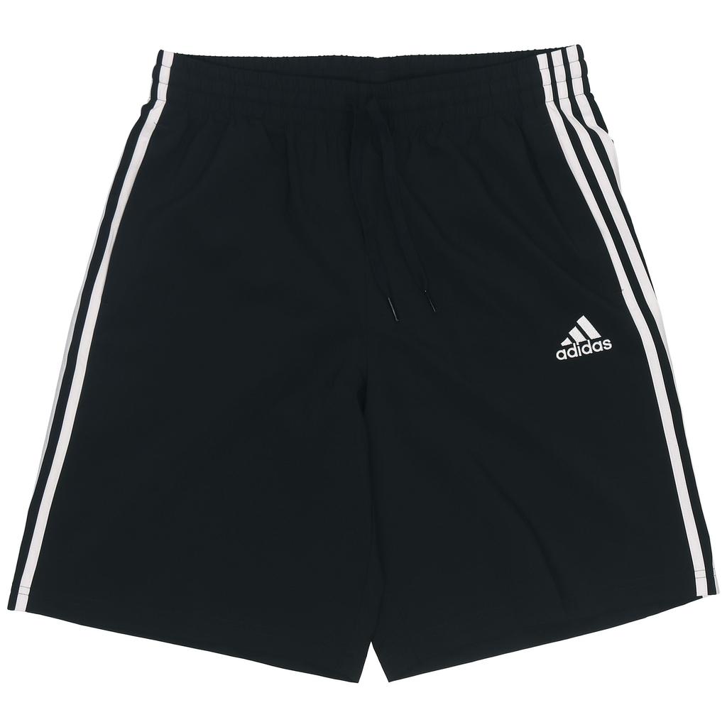 Adidas 3-Stripes Letter Fit Mid-Waist Drawstring With Side Pockets Straight Casual Shorts Men Bottoms Black GL0022