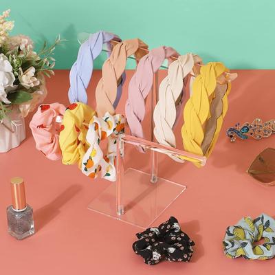 Espositore per cerchi per capelli Espositore per organizer elegante in acrilico per foulard Accessori per fasce per capelli