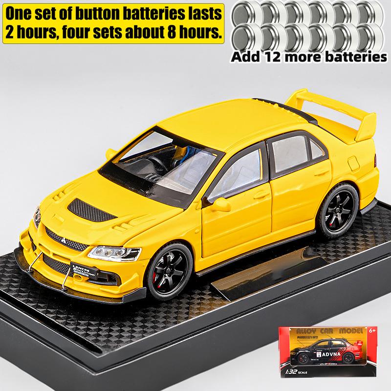 1:32 Mitsubishi Lancer Evolution EVO IX 9 Track Painted Sports Metal Alloy Diecast Model Car Pull Back Hobby Collection Decorate
