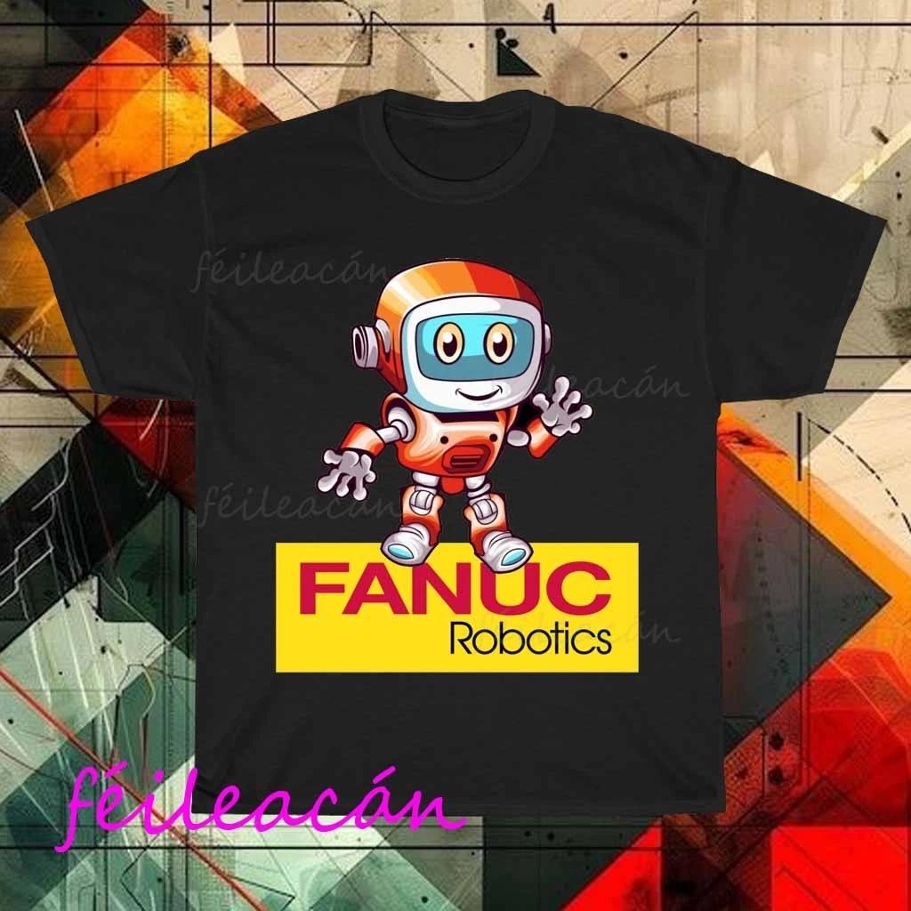 Brand New Fanuc Robotics Logo American T-Shirt Funny Size S to 5XL S