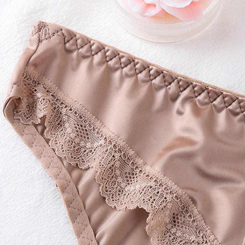 Women's Satin Briefs SexyComfortableLace Trimmed Lingerie Soft Fabric Flattering Design Perfect Fit Elegant Seductive