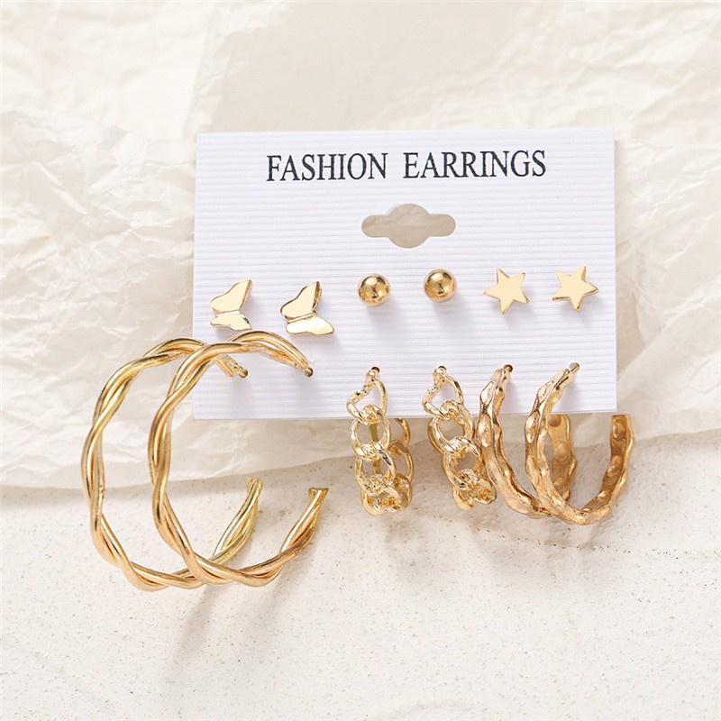 IF ME Fashion Resin Stud Earrings Colorful Butterfly Hoop Earring Women Jewelry Accessories