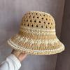 Summer Pattern Women Hollowed Out Hat With Large Brim Uv Sunshade Outings For