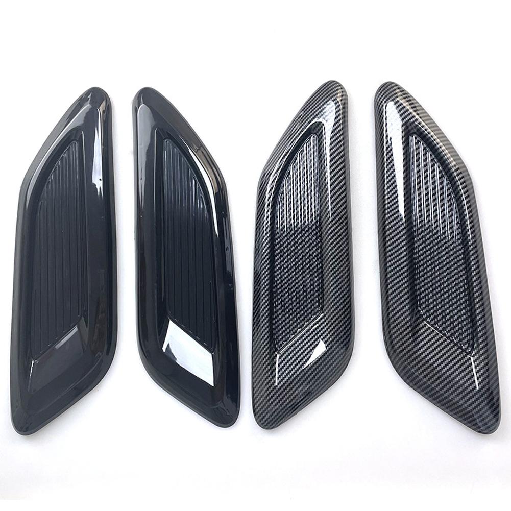 3Pcs/Set Universal Car Air Flow Intake Hood Scoop Vent Bonnet Decorative Covers Center Side Air Outlet Auto Exterior Accessories