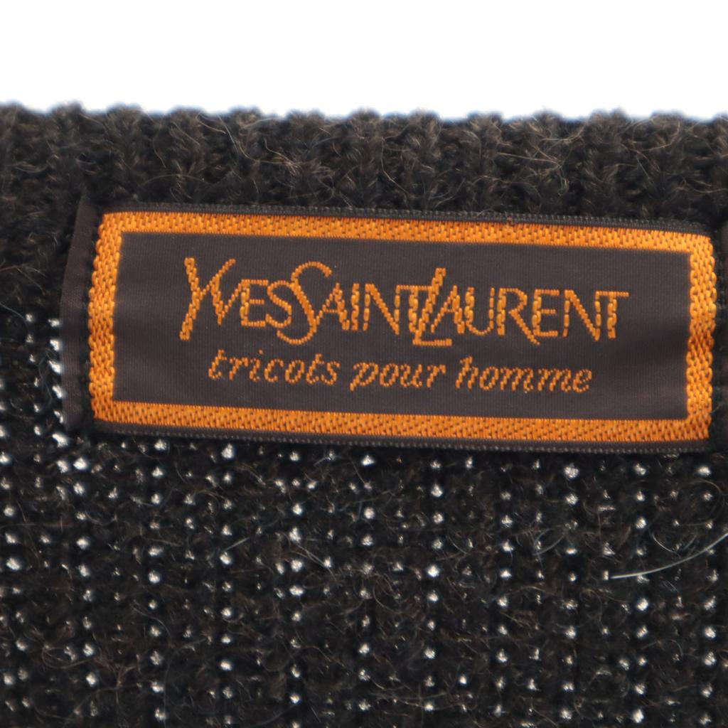 Yves Saint Laurent 90s Wool Blend Old Long Sleeve V Neck Sweater L Knit Men's Used
