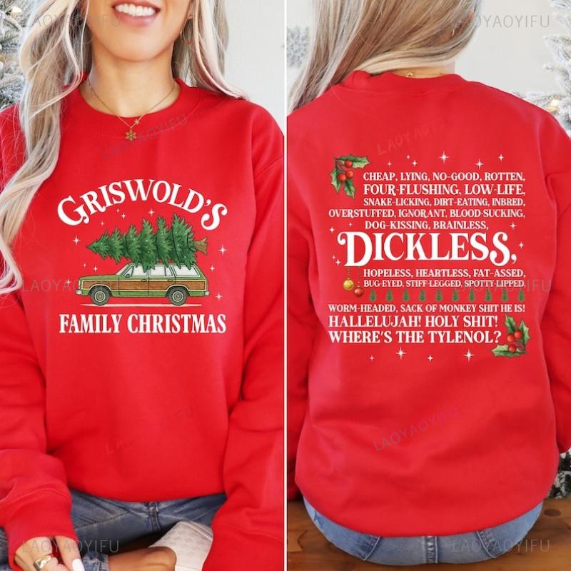 Sided Griswold Christmas Tree Movies Family Xmas National Lampoon Vacation Autumn and Winter Sweatshirt Warm Matching Hoodies