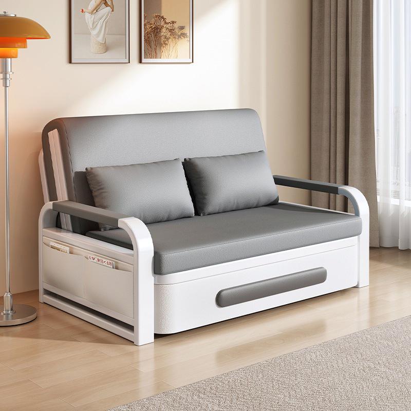 Compact Multifunctional Folding Sofa Bed with Storage and Scratch-Resistant Leather for Small Apartments