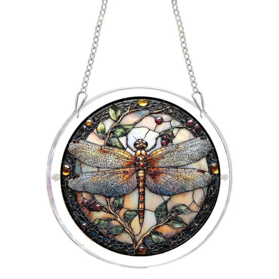 

Acrylic Puzzle Suncatcher, Stained Glass Style Window Hanging Sun Catcher Panel, DIY Puzzle Jigsaw Art for Garden Home Decor, Gifts for Women Men Mom 18cm P