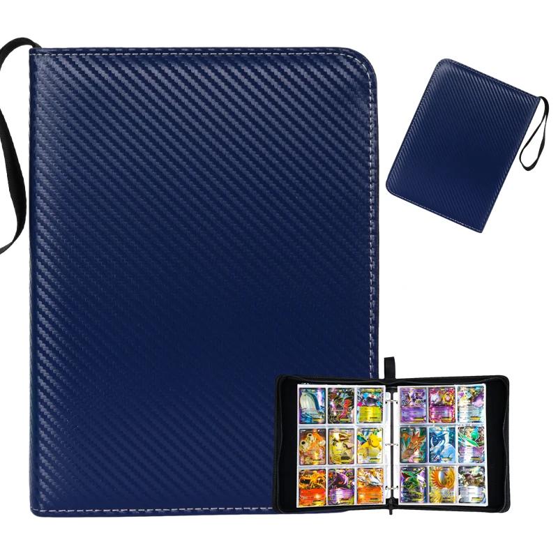 Large Zipper Binder A4/A5 Photocard Collect Book PU Leather Game King Collection Football Star Card Booklet 4/9 Grids Customized